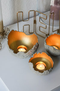DIY Beton Deko Teelicht Kerzen